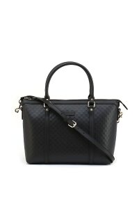 Gucci Schultertasche Schwarz Leder