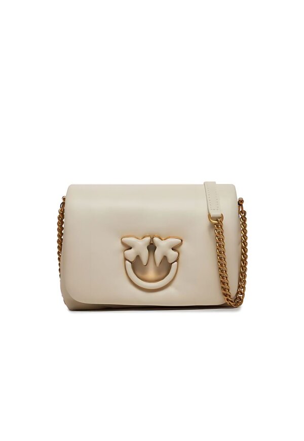 Pinko Bag Baby Love Puff Chevron Umhängetasche weiß