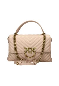 Pinko Classic Lady Love Chevron Puffer Tasche Weiß