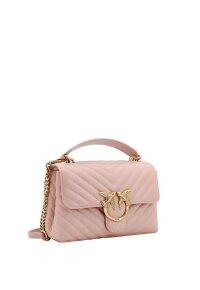 Pinko Lady Love Puff Chevron Mini Crossbody Tasche rosa