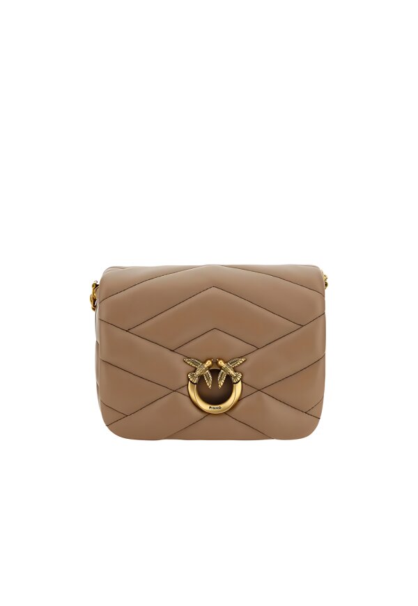 Pinko Bag Love Click Puff Baby Brown Gold