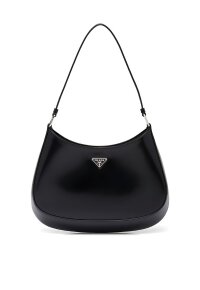 Prada Cleo Logo Plaque Umhängetasche schwarz
