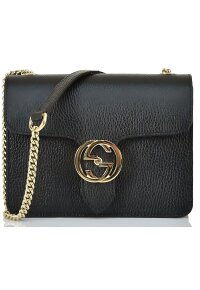 Gucci Handtasche Schwarz G Schnallenverschluss