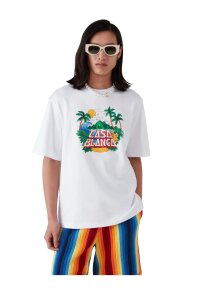 Casablanca Beach Wave T-Shirt Weiß