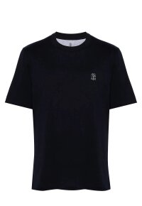 Brunello logo-print cotton T-shirt Black