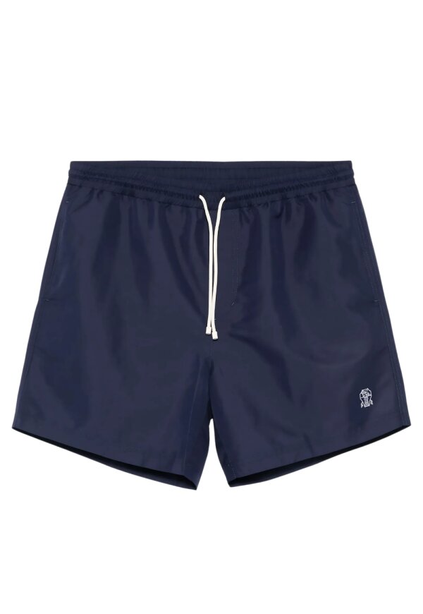 Brunello Cucinelli logo-embroidered swim shorts