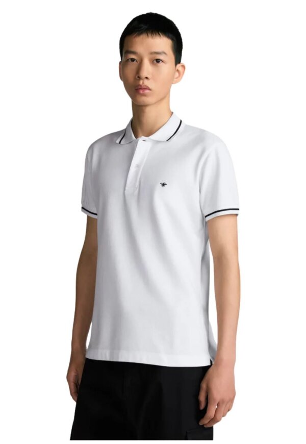 Dior Polo T-Shirt Weiß mit Logoprint