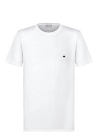 Dior Bienen Stickerei T Shirt Herren weiß