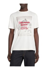 Moncler Logo Patch T-Shirt Weiß