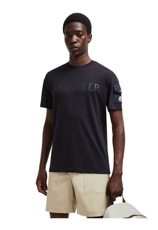 Moncler Sleeve Pocket T-shirt Schwarz