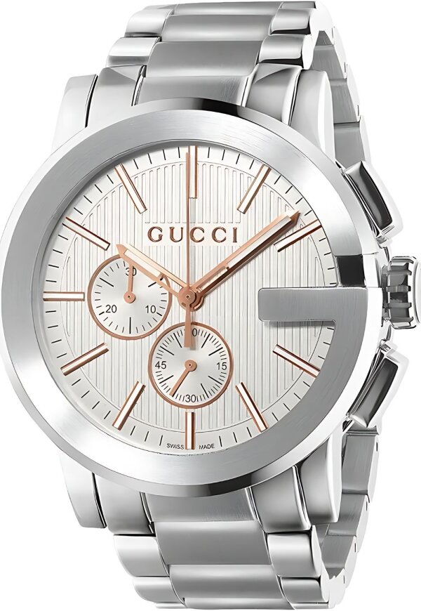 Gucci G-Chrono Herrenuhr aus Edelstahl Model YA101201