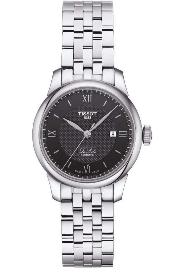 Tissot Le Locle Automatic Lady  Damenuhr silber schwarz Edelstahl