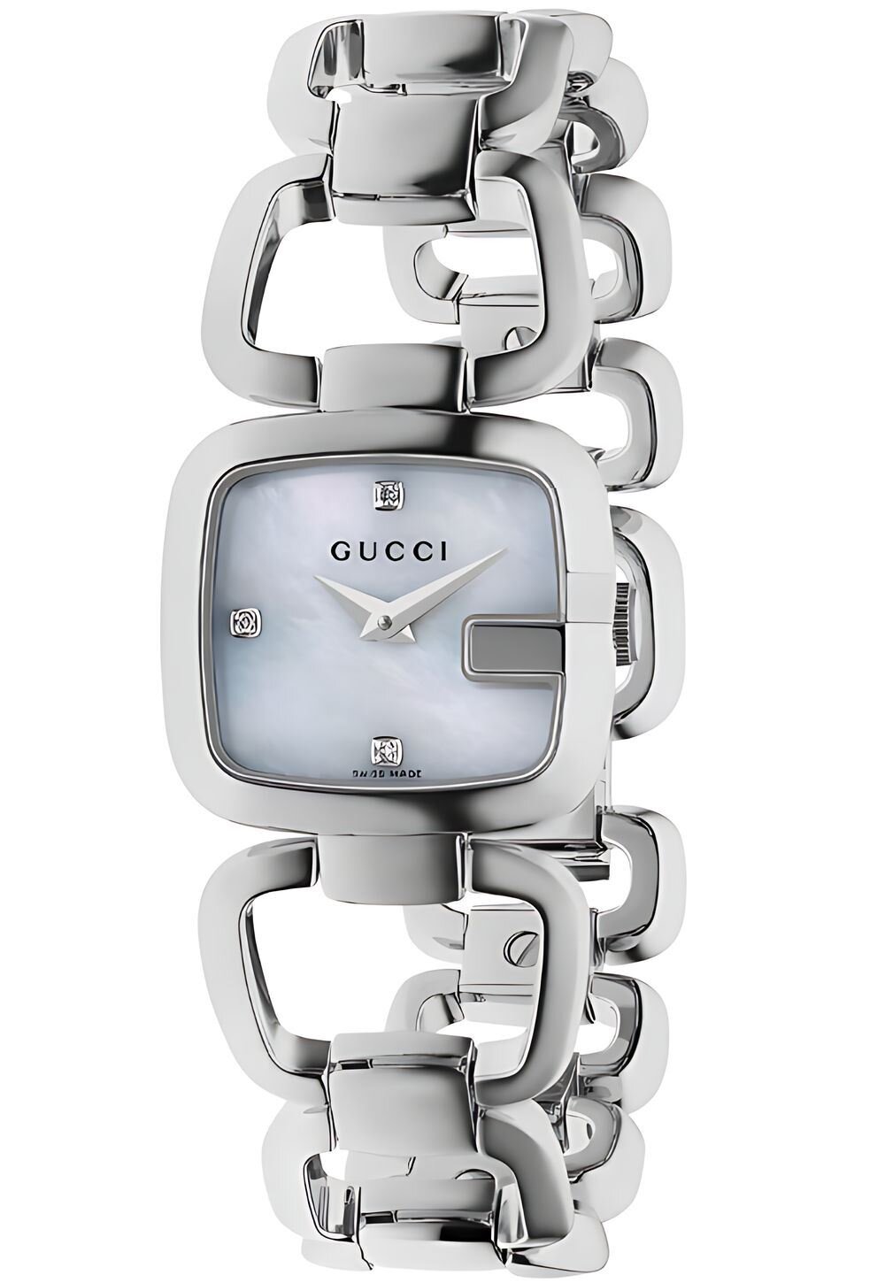 Gucci G Gucci Damenuhr aus Edelstahl silber luxuriöse Designer Uhr Image