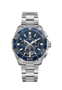 Tag Heuer Aquaracer Herrenuhr silber blau CAY111B.BA0927