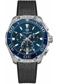 Tag Heuer Aquaracer Herrenuhr Chronograph silber blau...