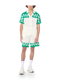 Casa Blanca Chequered Crochet Shirt