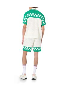 Casa Blanca Chequered Crochet Shirt