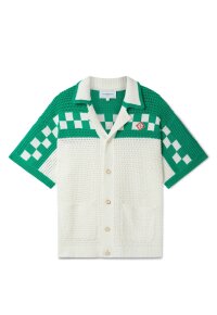 Casa Blanca Chequered Crochet Shirt