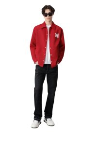 Amiri Coach Jacke Rot Herren Luxus Streetwear Jacke