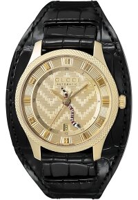Gucci G-Timeless Eryx GMT Herrenuhr aus Edelstahl YA126342