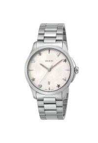 Gucci G Timeless Damenuhr aus Edelstahl silber