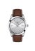 Tissot Gentleman Herrenuhr silber braun Lederarmband