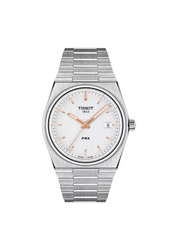 Tissot PRX 40mm Herrenuhr silberfarbend aus Edelstahl