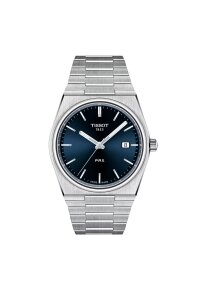 Tissot PRX 40mm Herrenuhr silber blau Edelstahl