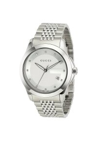 Gucci G-Timeless Herrenuhr aus Edelstahl Model YA126404