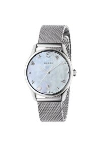 Gucci G-Timeless Damenuhr aus Edelstahl Model YA1264040