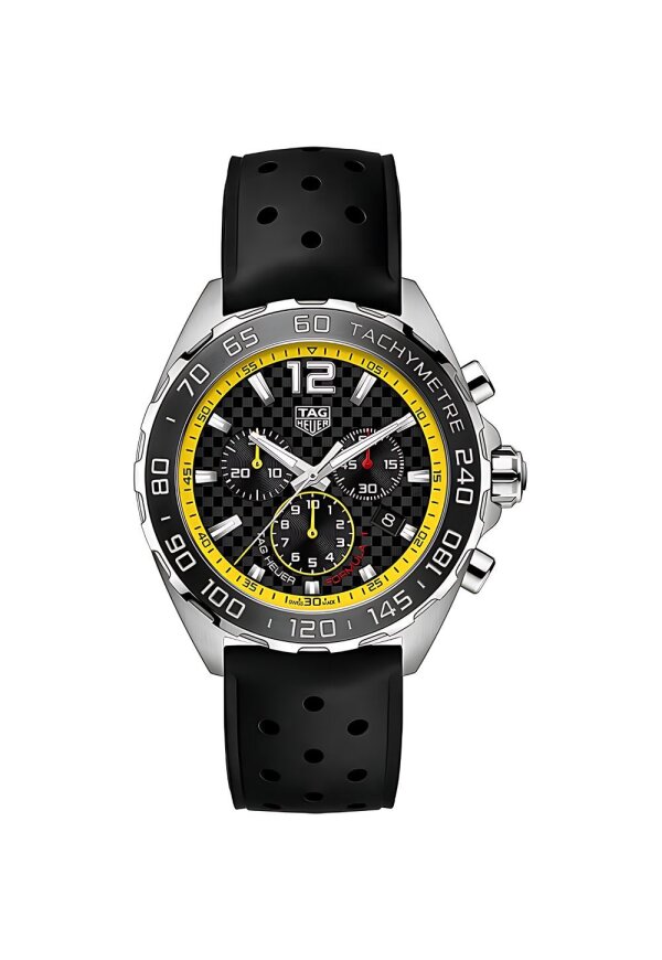 Tag Heuer Formula 1 Herrenuhr Chronograph silber schwarz gelb CAZ101AC.FT8024