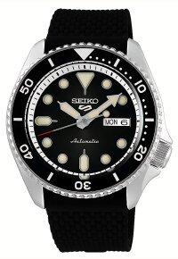 Seiko 5 Sports Herrenuhr silber schwarz SRPD73K2