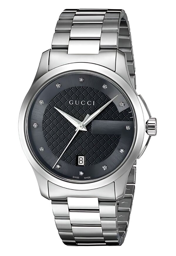 Gucci G-Timeless Herrenuhr aus Edelstahl Model YA126456