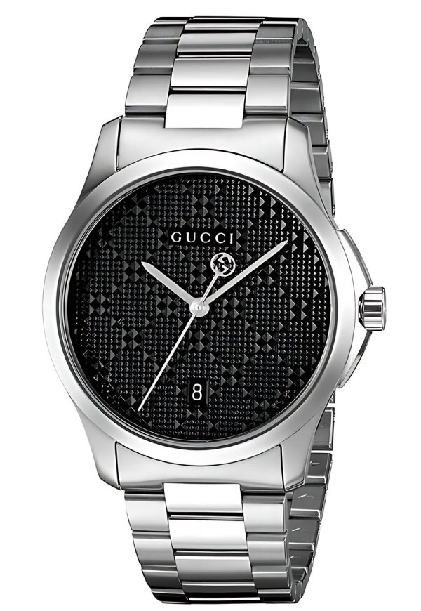 Gucci G-Timeless Herrenuhr aus Edelstahl YA126460