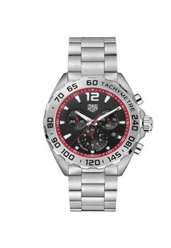 Tag Heuer Formula 1 Herrenuhr Chronograph silber schwarz rot CAZ101Y.BA0842