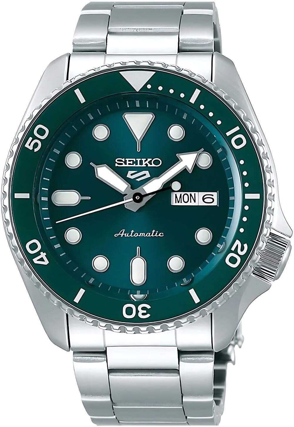 Seiko 5 Sports Herrenuhr silber grün SRPD61K1 Image