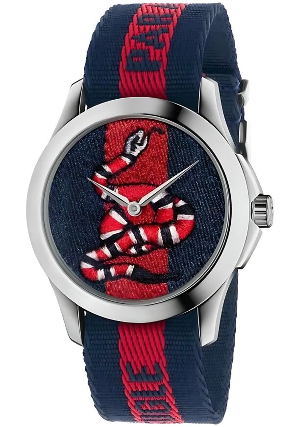 Gucci G-Timeless Herrenuhr aus Edelstahl Model YA126493