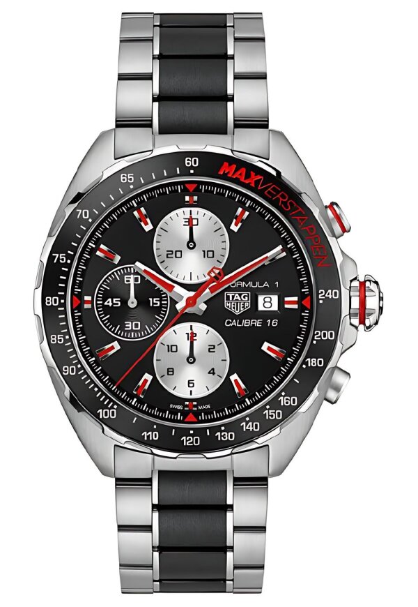 Tag Heuer Formula 1 Max Verstappen Edition Chronograph Herrenuhr silber schwarz rot CAZ2018.BA0970