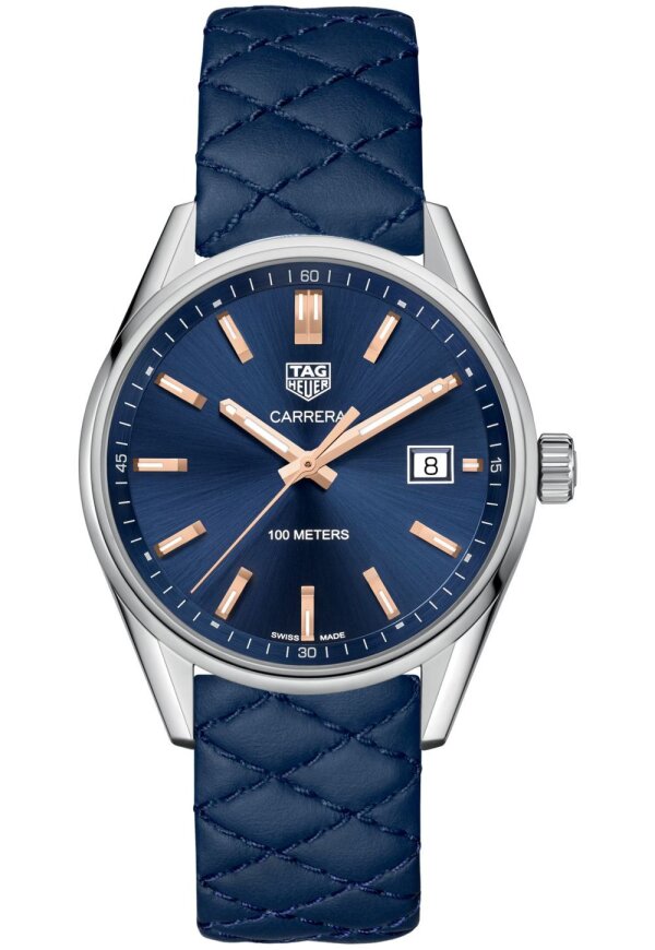 Tag Heuer Carrera Damenuhr silber blau WAR1112.FC6391