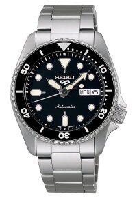 Seiko 5 Sports Armbanduhr Silber Blau SRPK29K1