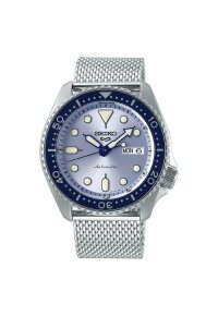 Seiko 5 Sports 5 Armbanduhr Silber Blau SRPE77K1