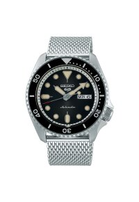Seiko 5 Sports Armbanduhr Silber Schwarz SRPD73K1