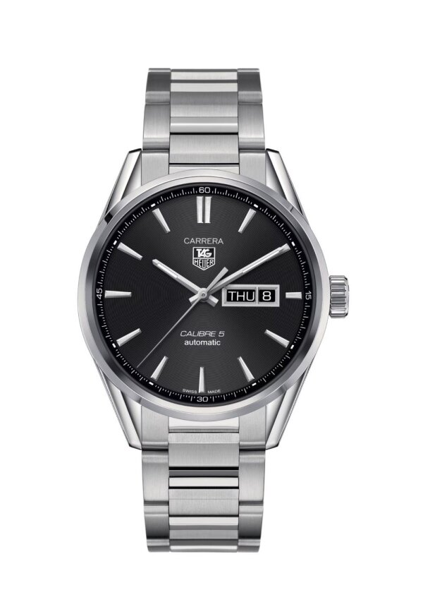 Tag Heuer Carrera Herrenuhr silber schwarz WAR201A.BA0723