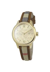 Burberry The Classic Damenuhr gold Lederarmband