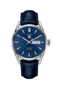 Tag Heuer Carrera Herrenuhr silber Lederarmband...