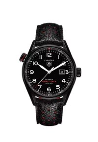 Tag Heuer Carrera Calibre 5 Herrenuhr schwarz rot...