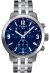 Tissot PRC 200 Chronograph Herrenuhr silber blau Edelstahl