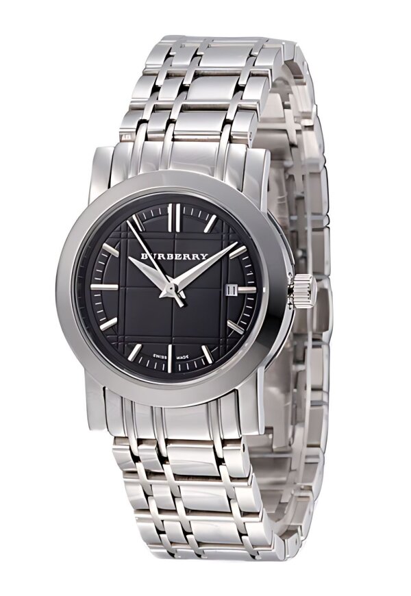 Burberry Heritage Damenuhr silber schwarz