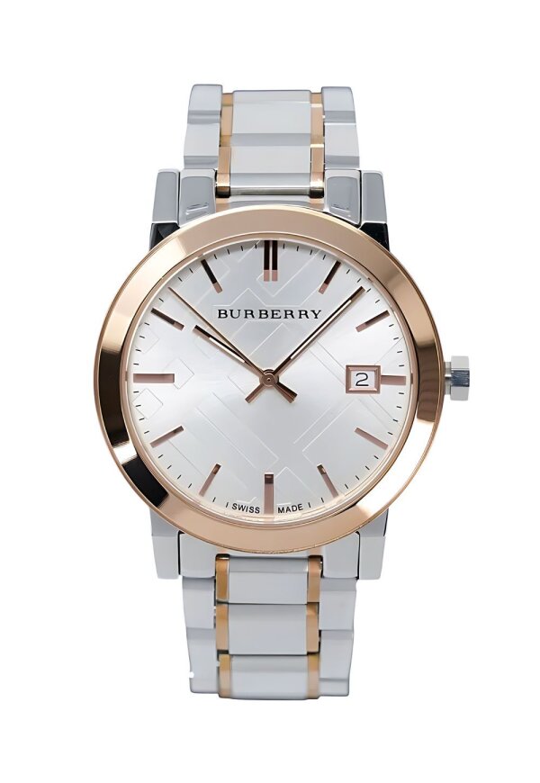 Burberry The City Unisex Armbanduhr silber gold
