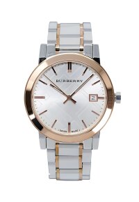 Burberry The City Unisex Armbanduhr silber gold